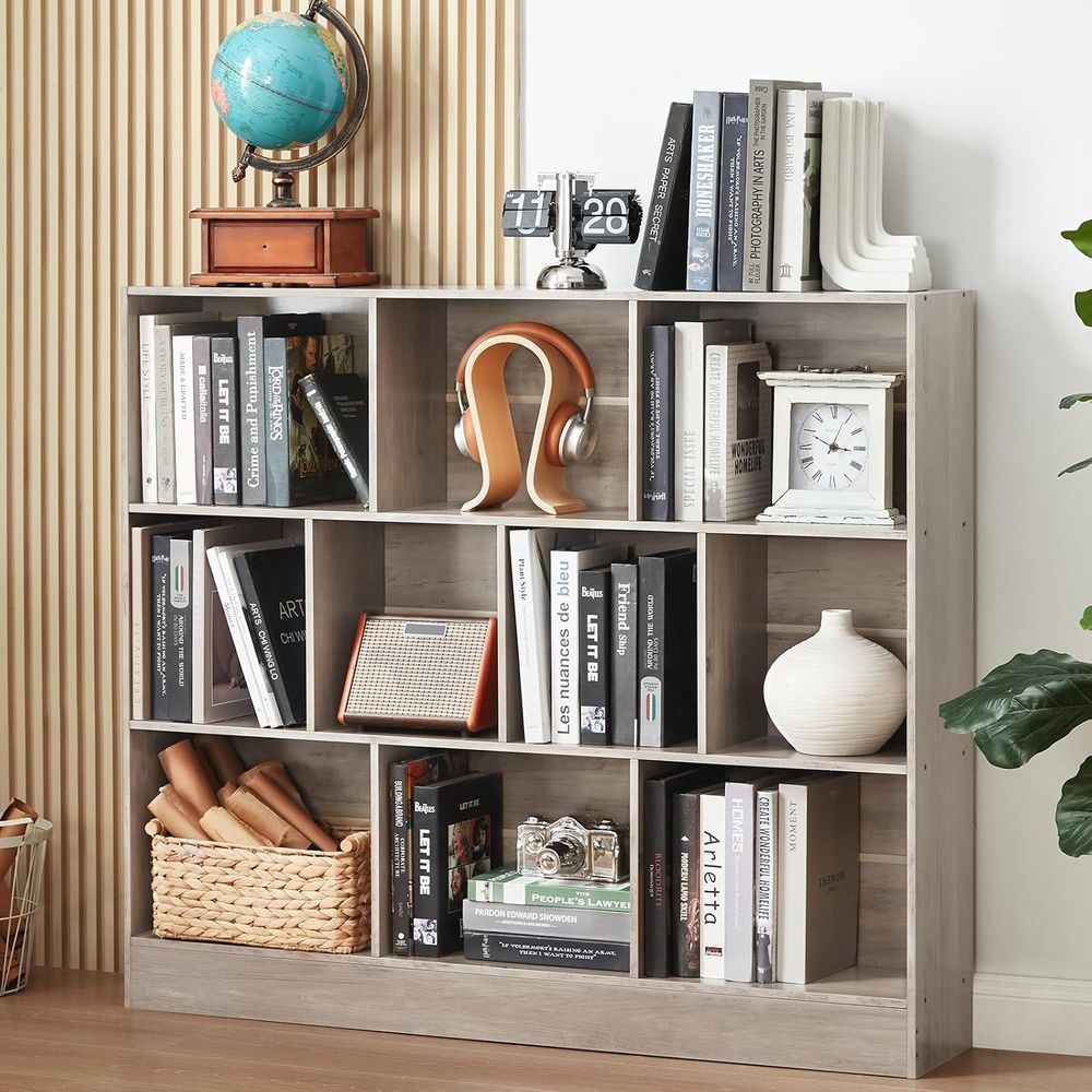 Bookshelf - LEYAOYAO Bibliothèque 10 cubes avec base,