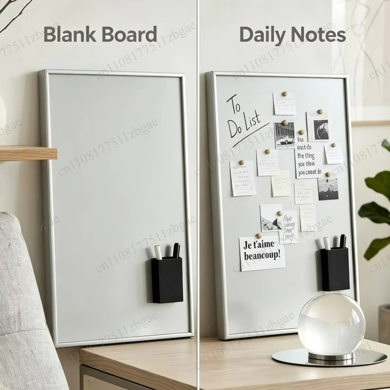 Desk Organizer - Tableau blanc magnétique avec porte-stylo, tableau