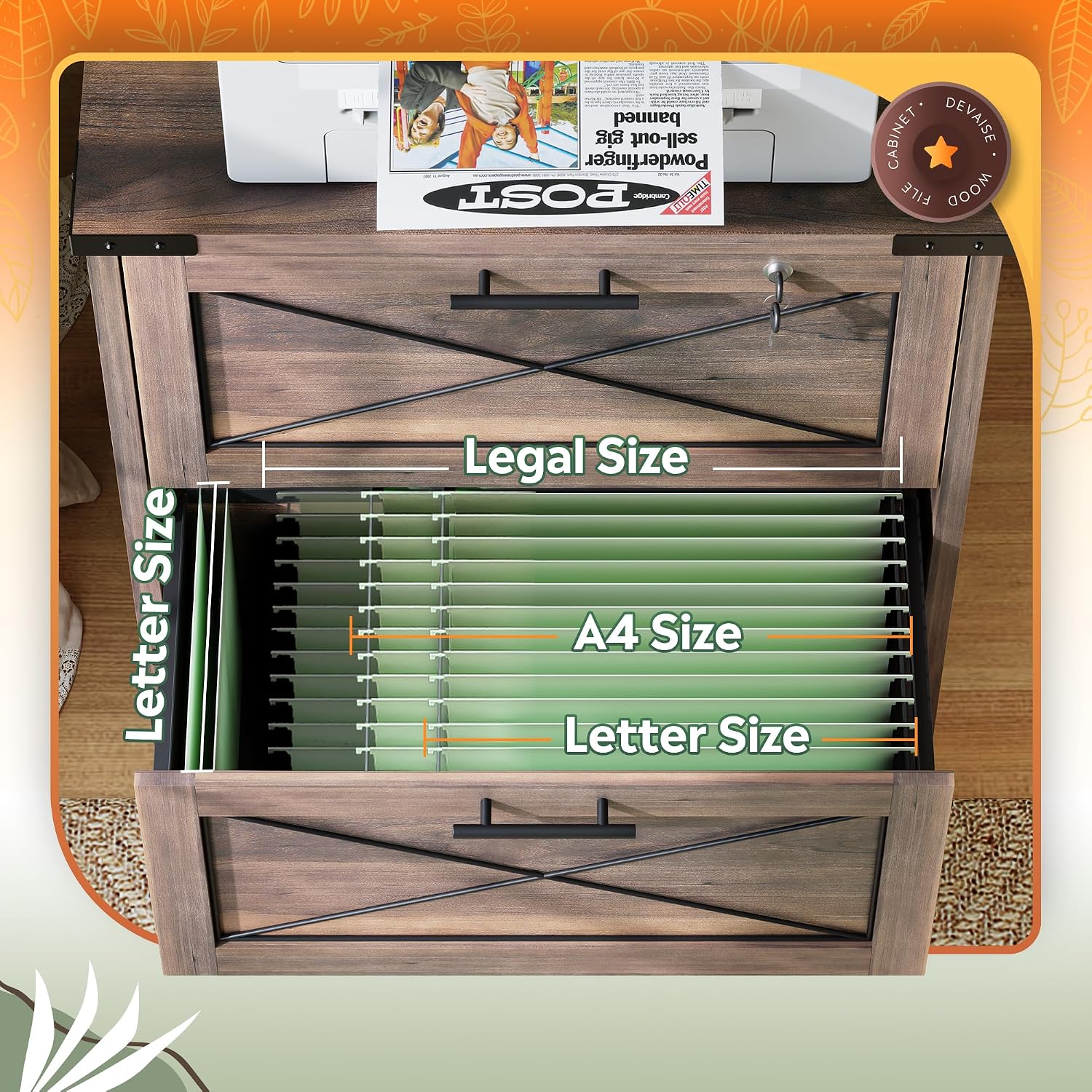 Classeur latéral en bois, clas - Printer Stand avis et prix