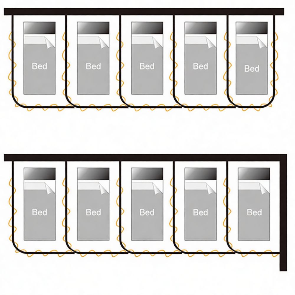 Tringle à rideaux courbée pour - Partition Screen Divider avis et prix