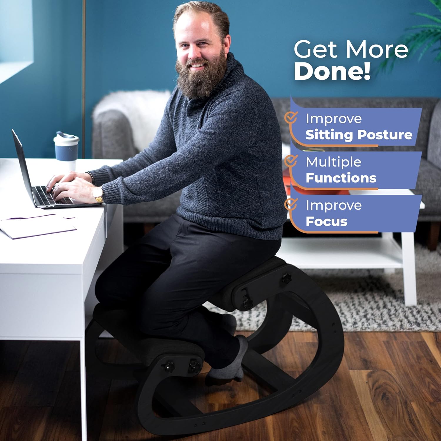Chaise ergonomique en bois à g - Office Stool avis et prix