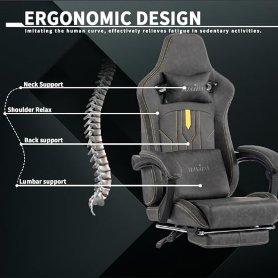Chaise de jeu avec repose-pied - Office Chair Cushion avis et prix
