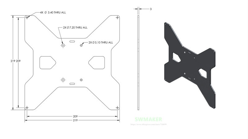 TEVO Tarantula aluminium Y cha - Printer Stand avis et prix